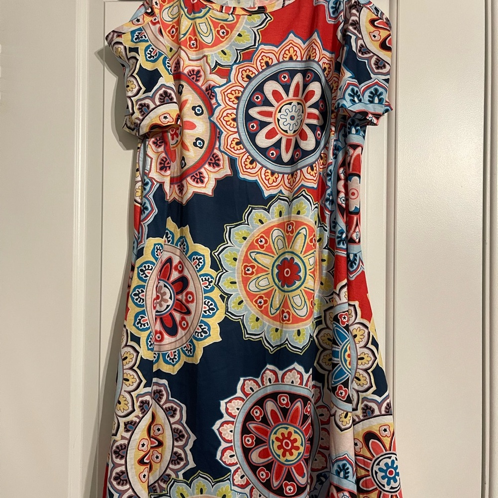 Colorful Mandala Print Dress